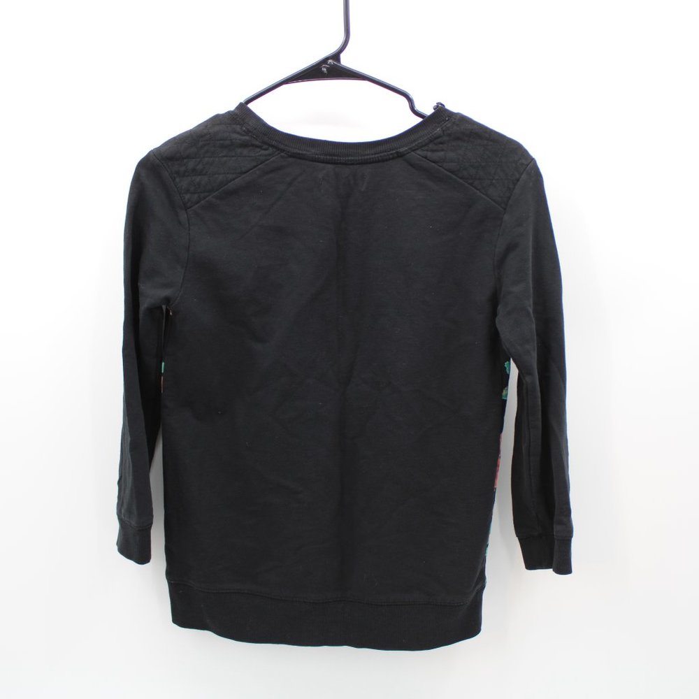 Vera Wang Princess Black Floral Print Sweater XS - Picture 2 of 8
